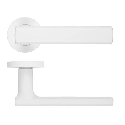 Zoo Hardware Frigo Lever On Round Rose - White