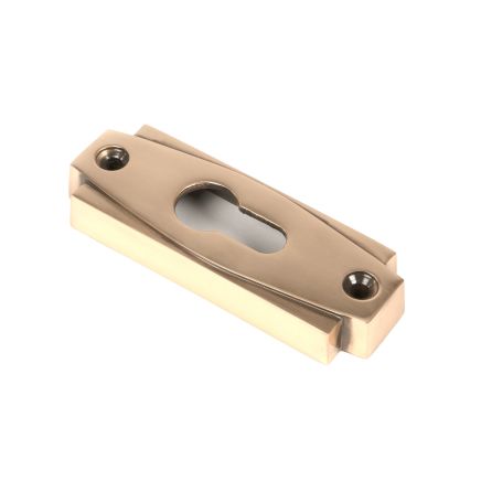 Polished Bronze Art Deco Euro Escutcheon