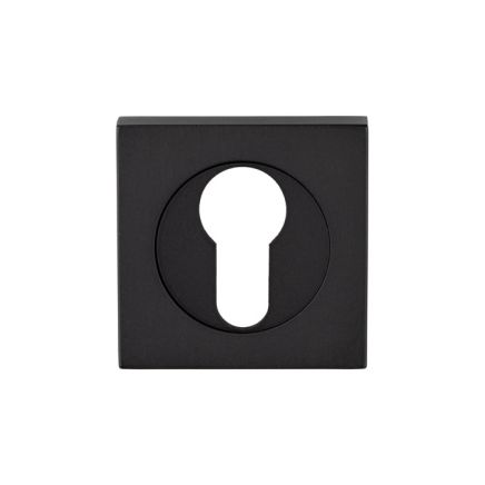 Serozzetta Square Euro Profile Escutcheon - Matt Black