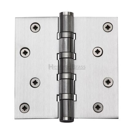 Heritage Brass Hinge Brass with Ball Bearing 4" x 4" Satin Chrome finish