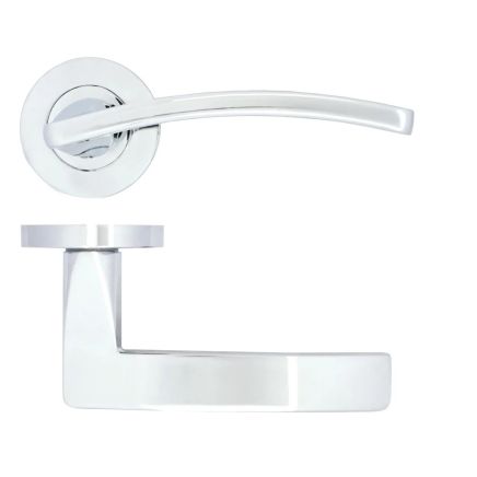 Zoo Hardware Toledo lever on rose - Polished Chrome