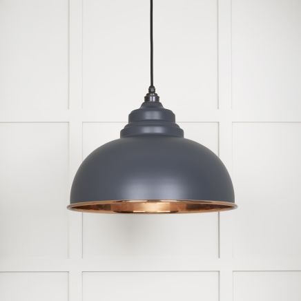 Smooth Copper Harborne Pendant in Slate