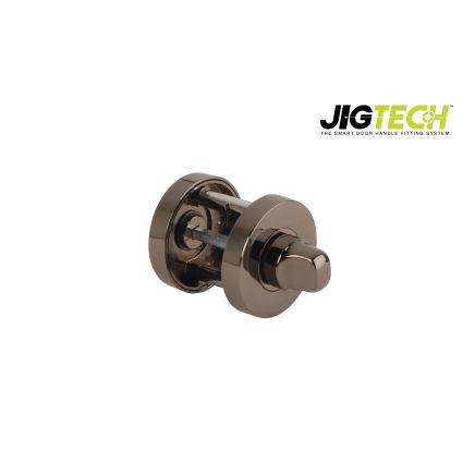 Jigtech Round Bathroom Turn & Release Set Black Nickel