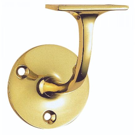Lightweight Handrail Bracket - Polished Brass