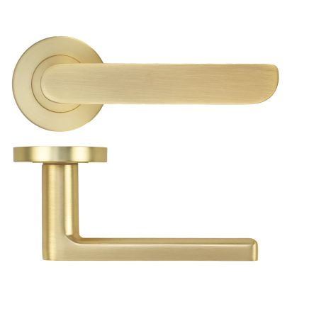 Zoo Hardware Valencia lever on rose - Satin Brass