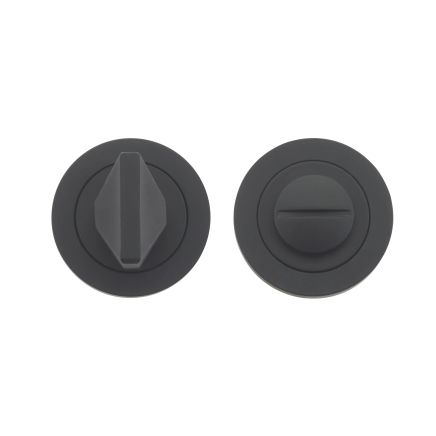 Zoo Hardware Turn & release on round rose - Oscuro Matt Black