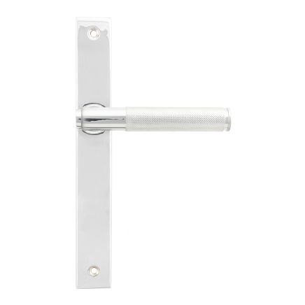 Polished Chrome Brompton Slimline Lever Espag. Latch Set