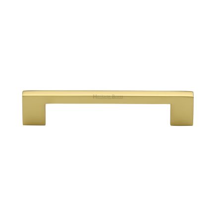 Heritage Brass Cabinet Pull Metro Design 128mm CTC Polished Brass Finish