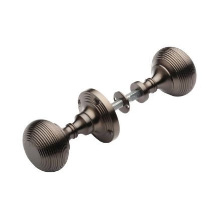 Heritage Brass Reeded Rim Knob Matt Bronze finish