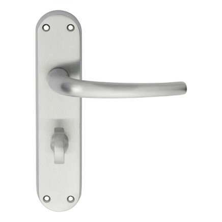 Lilla Lever On Wc Backplate - Satin Chrome