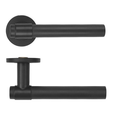 Zoo Hardware Knurled Lever on Round Rose 53mm x 6mm Push-on Rose - BS EN 1906 Grade 3 - Grade 201 - PCB
