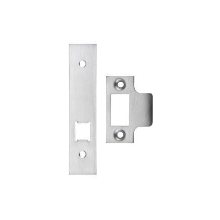 Zoo Hardware Spare Acc Pk for UK Horizontal Locks - *BLANK* - Contains Forend, Strike and Fixing Screws (Latch Version) - Satin