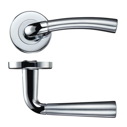 Zoo Hardware Girona lever on round rose - Satin