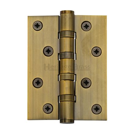 Heritage Brass Hinge Brass with Ball Bearing 4" x 3" Antique Brass Finish