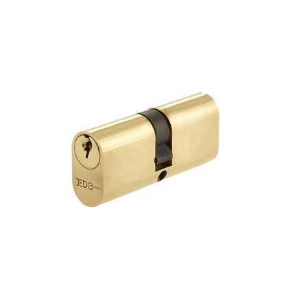 Oval Profile Double Cylinders 60mm Polished Brass - By Frelan Hardware - JL60-OPDPB