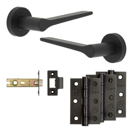 Complete Gio Door Handle Pack - Internal Doors - Black - By Frelan Hardware - JE-E4B-MB