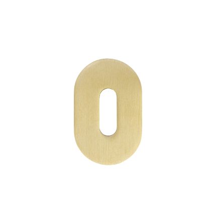 Zoo Hardware Standard Profile Escutcheon - Rosso Mini - 50 x 32 x 3 - PVD Satin Brass
