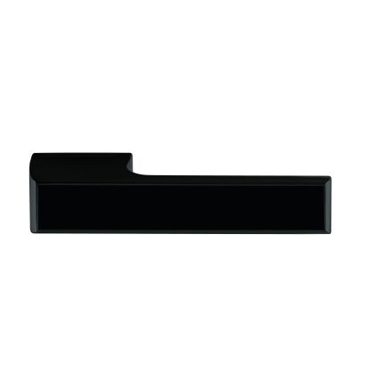 Tupai Rapido VersaLine Tobar Lever Door Handle on Long Rose - Matt Black Decorative Plate - Matt Black