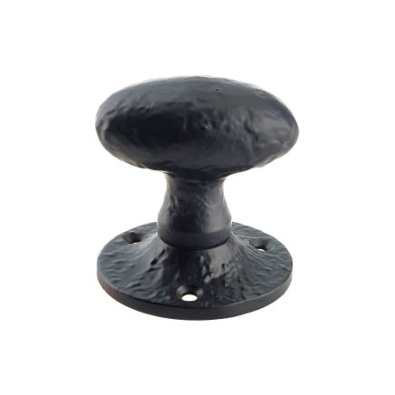 Zoo Hardware Oval Mortice Knob - 2.5" - Un-Sprung - Black