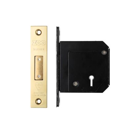 Zoo Hardware British Standard 5 Lever Deadlock - 80mm c/w Esc - Chubb Retro Fit 3G114