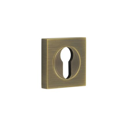 Burlington Euro Profile Escutcheons Square Plain Rose Antique Brass - By Frelan Hardware - BUR-61AB-171AB