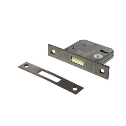 Atlantic 3 Lever Key Deadlock [CE] Keyed Alike 2.5" - Satin Nickel