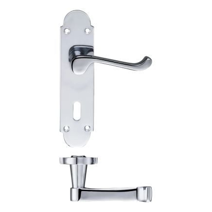Zoo Hardware Oxford Lever Lock (57mm c/c) Furniture 170 x 42mm - Chrome