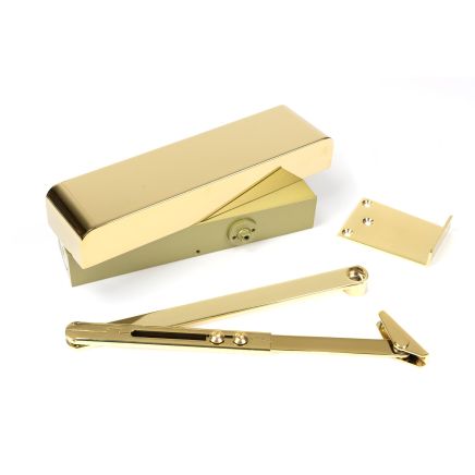 Polished Brass Size 2-5 Door Closer & Cover