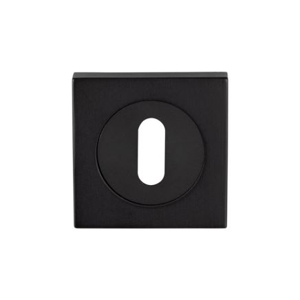 Serozzetta Square Standard Lock Escutcheon - Matt Black
