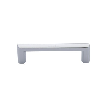 Heritage Brass Cabinet Pull Hex Profile Design 102mm CTC Polished Chrome Finish