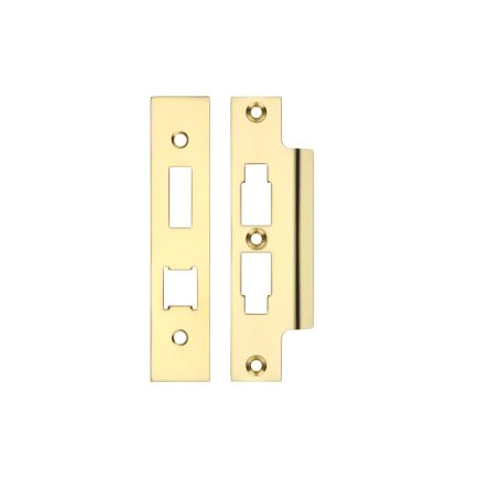 Zoo Hardware Spare Acc Pk for UK Horizontal 3L Locks - *BLANK* - Contains Forend, Strike and Fixing Screws (Lock Version) - Brass