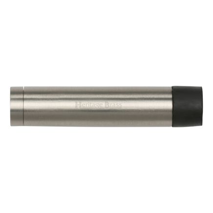 Heritage Brass Cylindrical Door Stop Without Rose 76mm Satin Nickel Finish