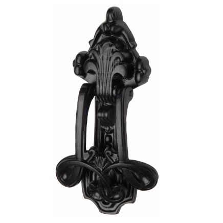 The Tudor Ornate Knocker Black Iron