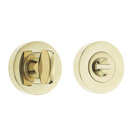 Jedo Designer Turns & Releases 35mm Round Rose no Indicator 38x8mm Brass Finish - By Frelan Hardware - JV2777PVD