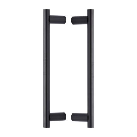 Heritage Brass Back to Back Door Pull Handle Round Bar Design 336mm Matt Bronze Finish