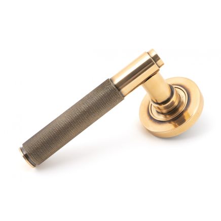 Polished Bronze Brompton Lever on Rose Set (Plain)