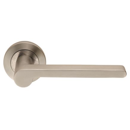 Steelworx Swl Lubecca Lever On Rose - Satin Stainless Steel