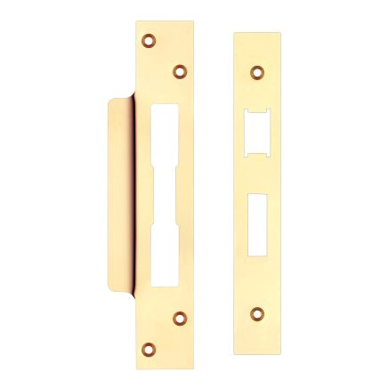 Zoo Hardware Spare Acc Pk for UK Sash Locks - *BLANK* - contains Forend, Strike and Fixing Screws - Brass