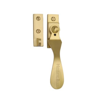 Heritage Brass Casement Window Fastener Wedge Pattern Satin Brass finish