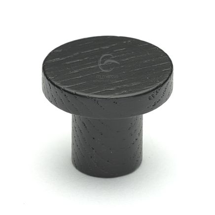 Wooden Cabinet Knob Circum Design 33mm Black Ash Finish