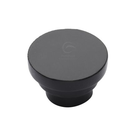 Black Iron Rustic Cabinet Knob Round Stepped Design 32mm