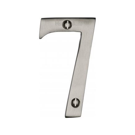 Heritage Brass Numeral 7 Face Fix 76mm (3") Satin Nickel finish