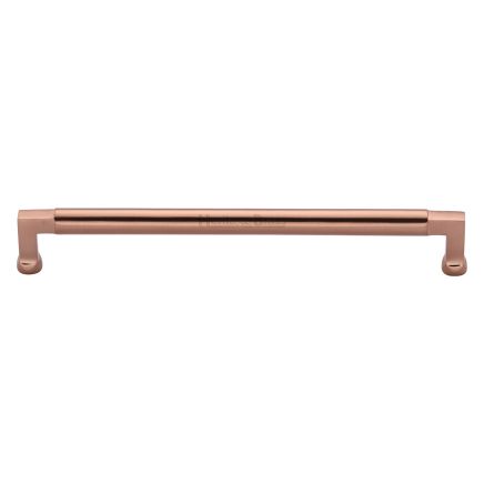 Heritage Brass Cabinet Pull Bauhaus Design 254mm CTC Satin Rose Gold Finish
