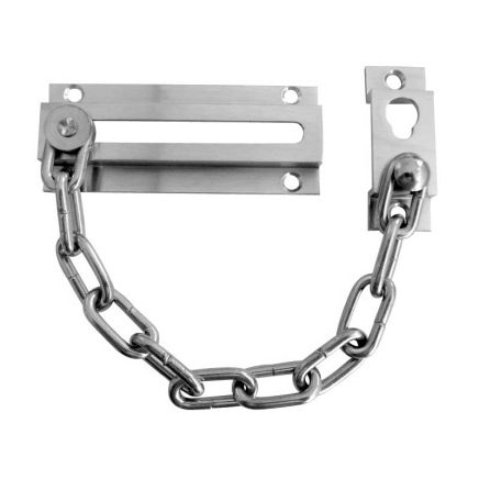 Jedo Security Door Chains 200mm Satin Chrome - By Frelan Hardware - J3001SC