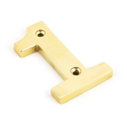 Polished Brass Numeral 1