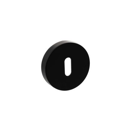 Senza Pari Key Escutcheons on Round Rose - Matt Black