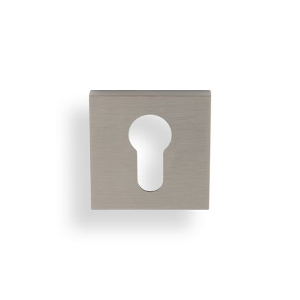 Valli Euro Profile Push-on Square Rosette Escutcheon - Satin Nickel PVD