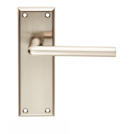 Serozzetta Dieci Lever On Latch Backplate - Satin Nickel