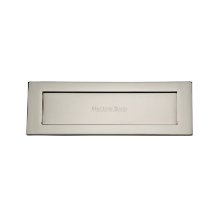 Heritage Brass Letterplate 12" x 4" Polished Nickel finish
