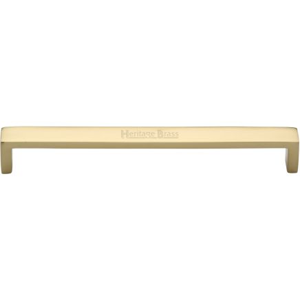 Heritage Brass Cabinet Pull Wide Metro Design 203mm CTC Polished Brass Finish